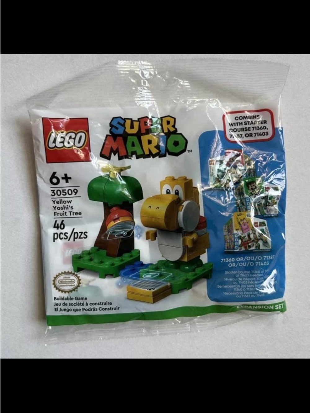 LEGO Super Mario 30509 Yellow Yoshi's Fruit Tree Game Extension Polybag Sealed